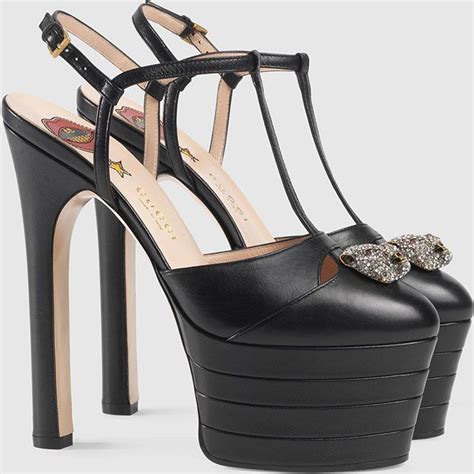 gucci sheer heels|Gucci heels platform.